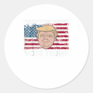 Ihre zweite Änderung rett Trump Runder Aufkleber