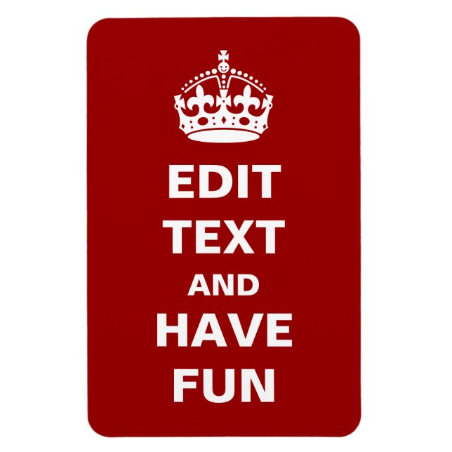 Ihren eigenen Text hinzufügen Magnet (Vertikal)