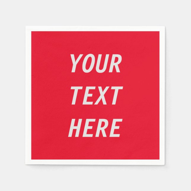 Ihren eigenen Text hinzufügen Serviette (Vorderseite)