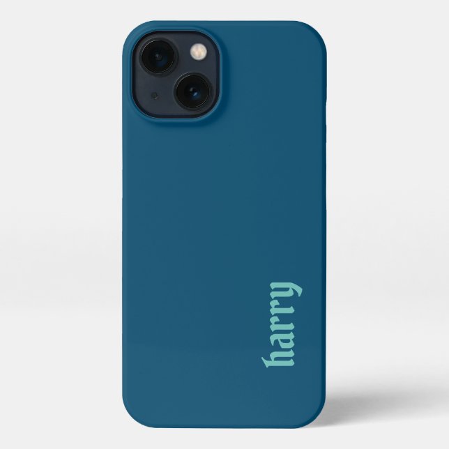 Ihren Namen schwarz iPhone Hülle (Rückseite)