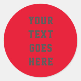 Ihren Text hier ändern Persönlicher Text Runder Aufkleber