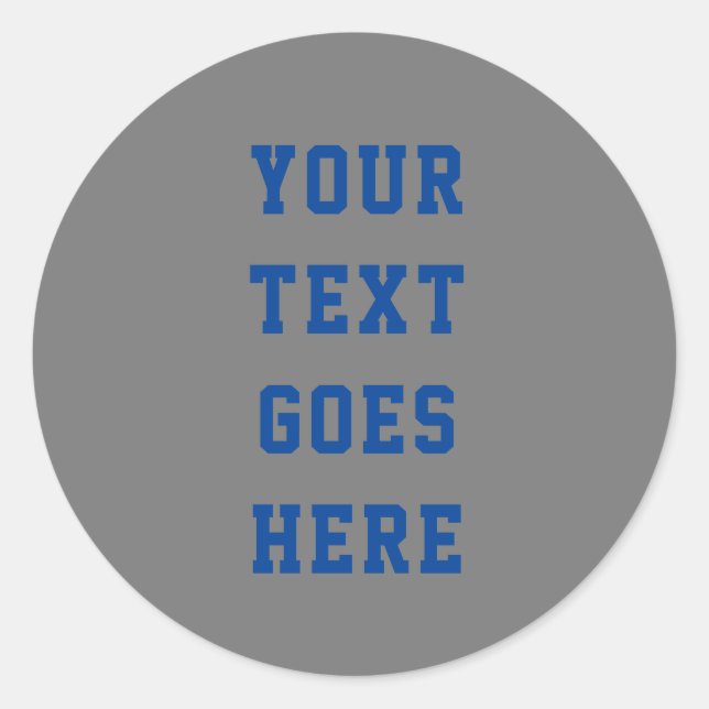 Ihren Text hier ändern Persönlicher Text Runder Aufkleber (Vorderseite)