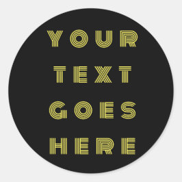 Ihren Text hier persönlich ändern Runder Aufkleber