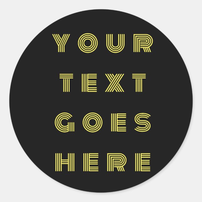Ihren Text hier persönlich ändern Runder Aufkleber (Vorderseite)