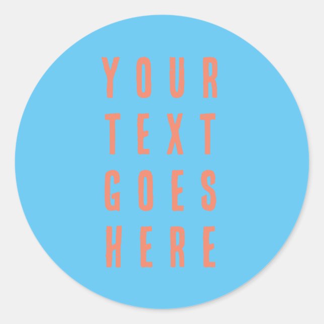 Ihren Text hier persönlich ändern Runder Aufkleber (Vorderseite)