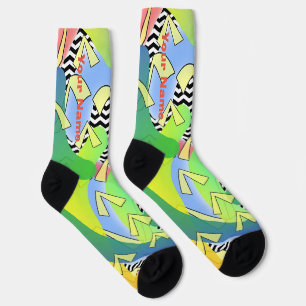 IHRER NAME Personalisieren Sie Multi Collage Crew Socken