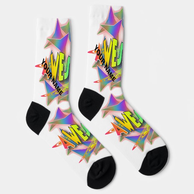 IHRER NAME Phantastisch Crew Socken personalisiere (Rechts)