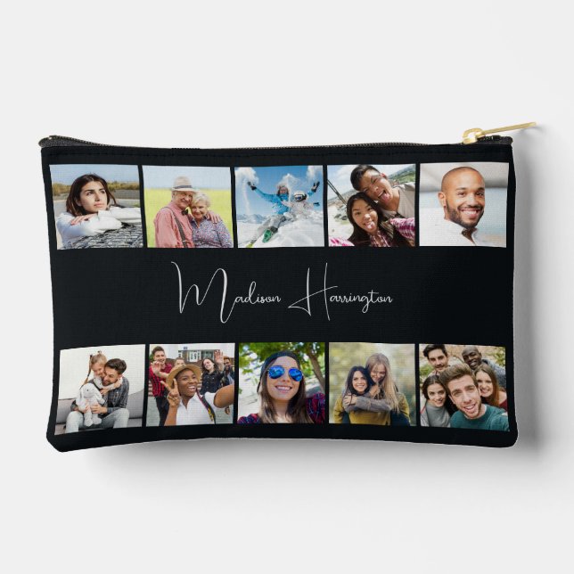 IHRER Name und 10 Fotos kundenspezifisch Zubehörtasche (Rückseite)