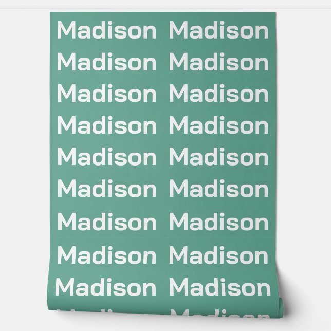 IHRER NAME Wiederholt benutzerdefinierte Farbe Tapete (Abrollen)