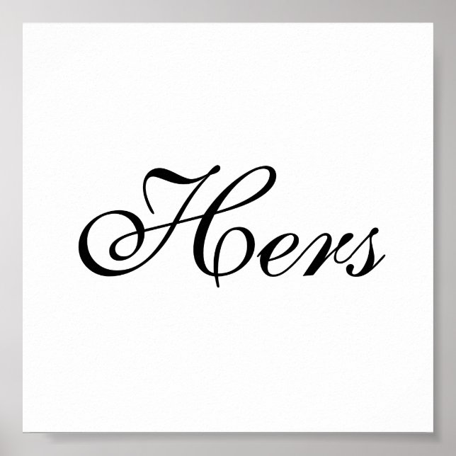Ihrs weißes Schwarzes Poster (Vorne)