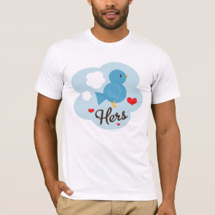 Ihrs zusammenbringen Liebe-Vogel-T-Shirt T-Shirt