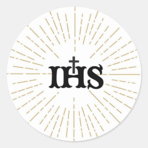 IHS-Christogramm-Aufkleber Runder Aufkleber