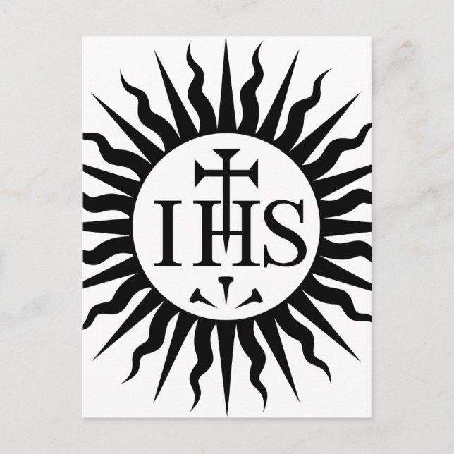 IHS Jesus sun Postkarte (Vorderseite)