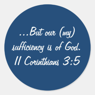 II Korinther 3:5-Aufkleber Runder Aufkleber