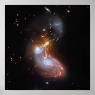 II ZW 96 Zusammenführen von Galaxien JWST Poster