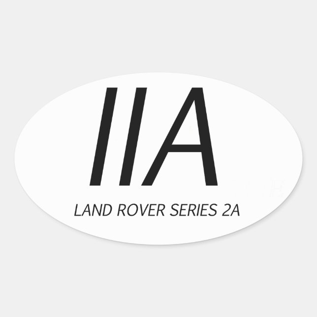 IIA Land Rover Series IIA Ovaler Aufkleber (Vorderseite)