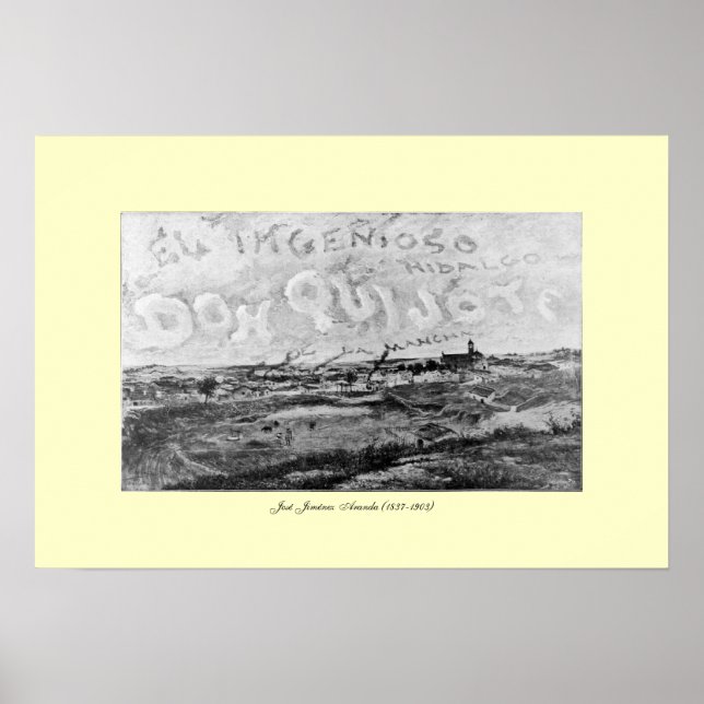 III Centenario-Don Quixote von José Jiménez Aranda Poster (Vorne)