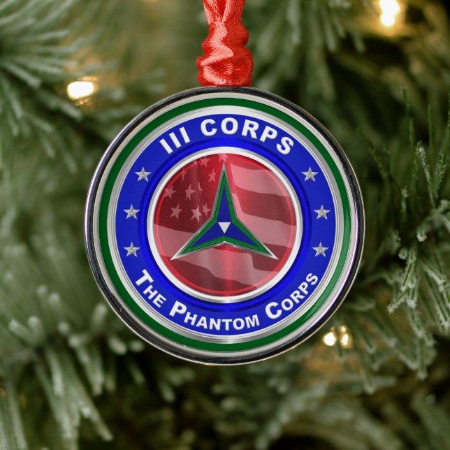 III Corps Halten Weihnachten fest Ornament Aus Metall (Baum)