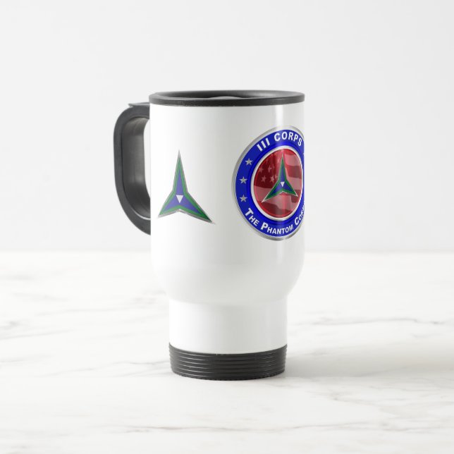 III Corps Phantom Corps Reisebecher (Vorderseite Links)
