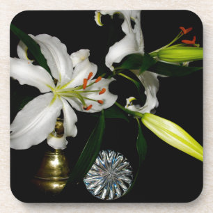 Iirsh Design -Messing- und Blumenkollektion Getränkeuntersetzer