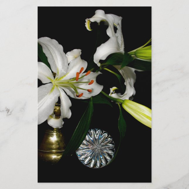 Iirsh Design - Sammlung von Messing und Blume Briefpapier (Vorderseite)