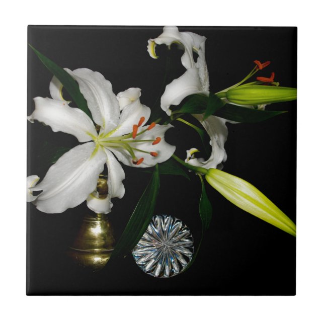 Iirsh Design - Sammlung von Messing und Blume Fliese (Vorderseite)