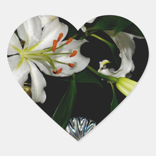 Iirsh Design - Sammlung von Messing und Blume Herz-Aufkleber (Vorderseite)