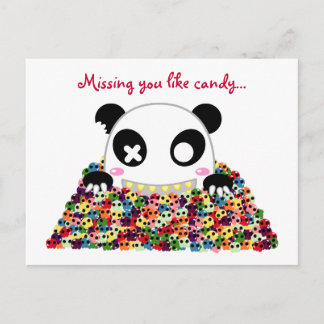 Ijimekko Panda "Vermisstes Sie" Postkarte
