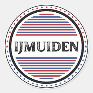 Ijmuiden City Pride Emblem – Niederländische Ident Runder Aufkleber