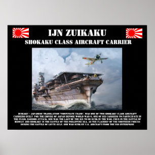 IJN Zuikiaku Flugzeugträger-Plakat Poster