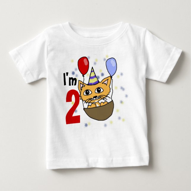 Ik ben 2 verjaardag baby t-shirt (Vorderseite)