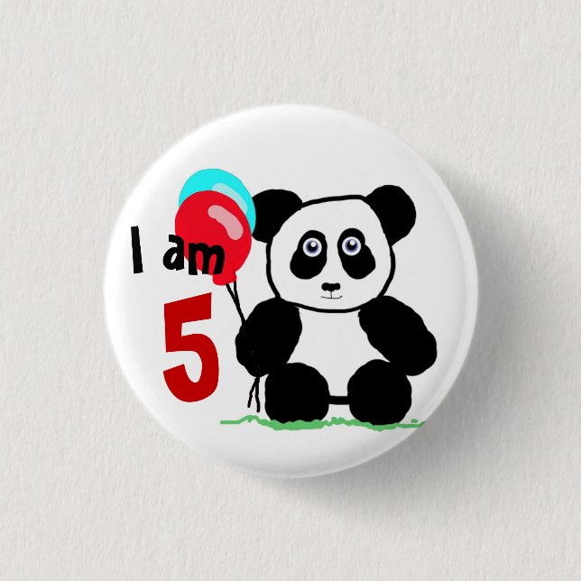 Ik ben 5 verjaardag button (Vorderseite)