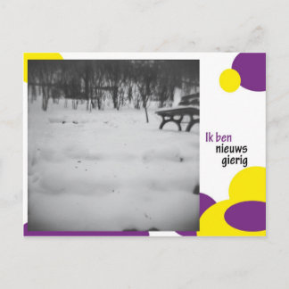 Ik ben nieuwsgierig postkarte