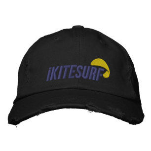 iK Black Distressed Hat Bestickte Baseballkappe