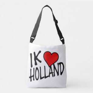 Ik Heart Holland bk on wt cbcbcnt Tragetaschen Mit Langen Trägern