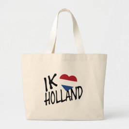 Ik Heartflag Holland bk jtcnt Jumbo Stoffbeutel
