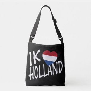 Ik Heartflag Holland wt auf bk cbcn Tragetaschen Mit Langen Trägern