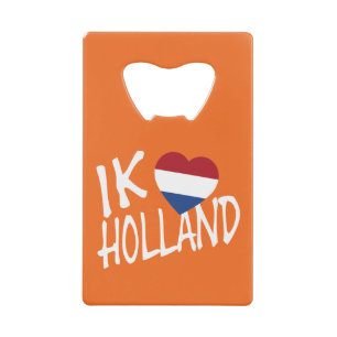 Ik Heartflagge Holland, auf oder auf Kamm Geldbeutel Flaschenöffner