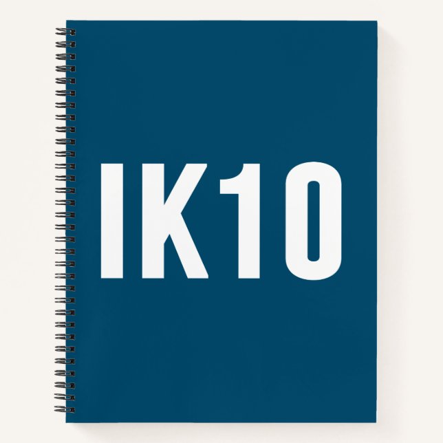 IK, Impact Protection, IK Rating, IK10 Notizbuch (Vorderseite)