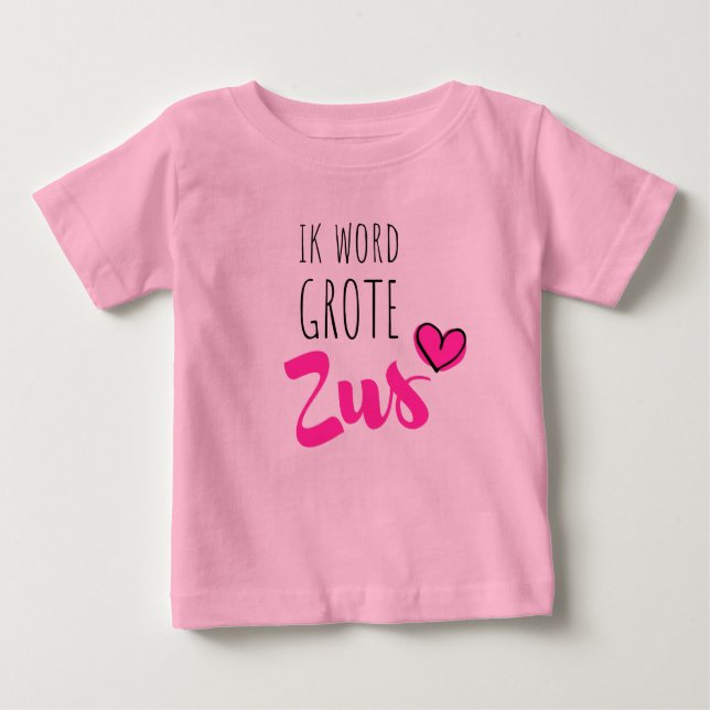 Ik word grote zus baby t-shirt (Vorderseite)