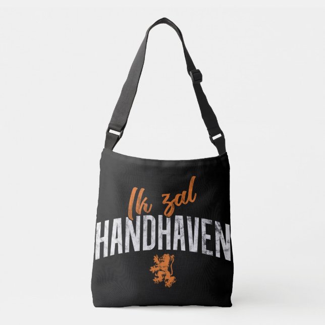 Ik Zal Handhaven Dutch Motto Bag Tragetaschen Mit Langen Trägern (Vorderseite)