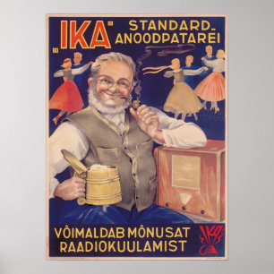 IKA Batterie-Anzeigen-Kunst-Plakat Poster