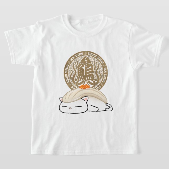 Ika Tintenfisch Sushi Cat T-Shirt (Ablage )