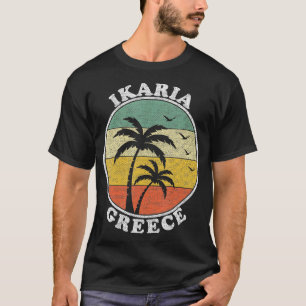Ikaria Insel Griechenland Urlaub Sommerreise Vinta T-Shirt