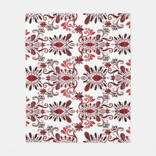Ikat-Aquarell: Tribal-ethnisches nahtloses Muster. Fleecedecke