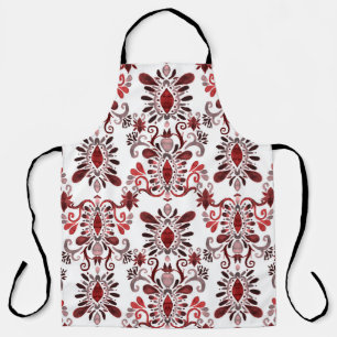 Ikat-Aquarell: Tribal-ethnisches nahtloses Muster. Schürze