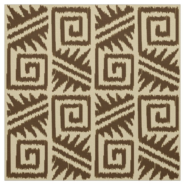 Ikat Aztec - Braun und Beige Stoff (Muster)