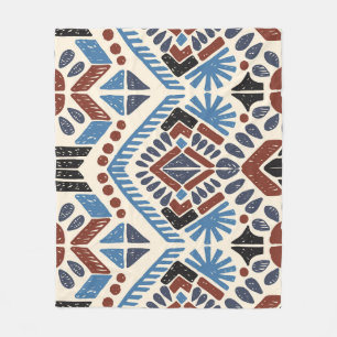 Ikat Aztec: Ethnisch geometrische Ornamente. Fleecedecke