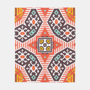 Ikat Aztec: Ethnische Streifentextur Fleecedecke
