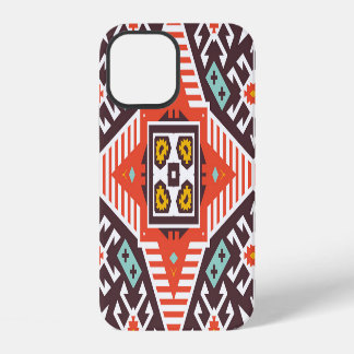 Ikat Aztec: Ethnische Streifentextur iPhone 12 Hülle